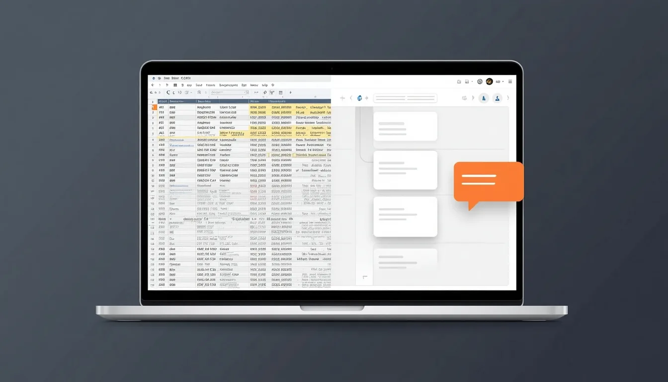 A messy spreadsheet beside a tidy CRM board