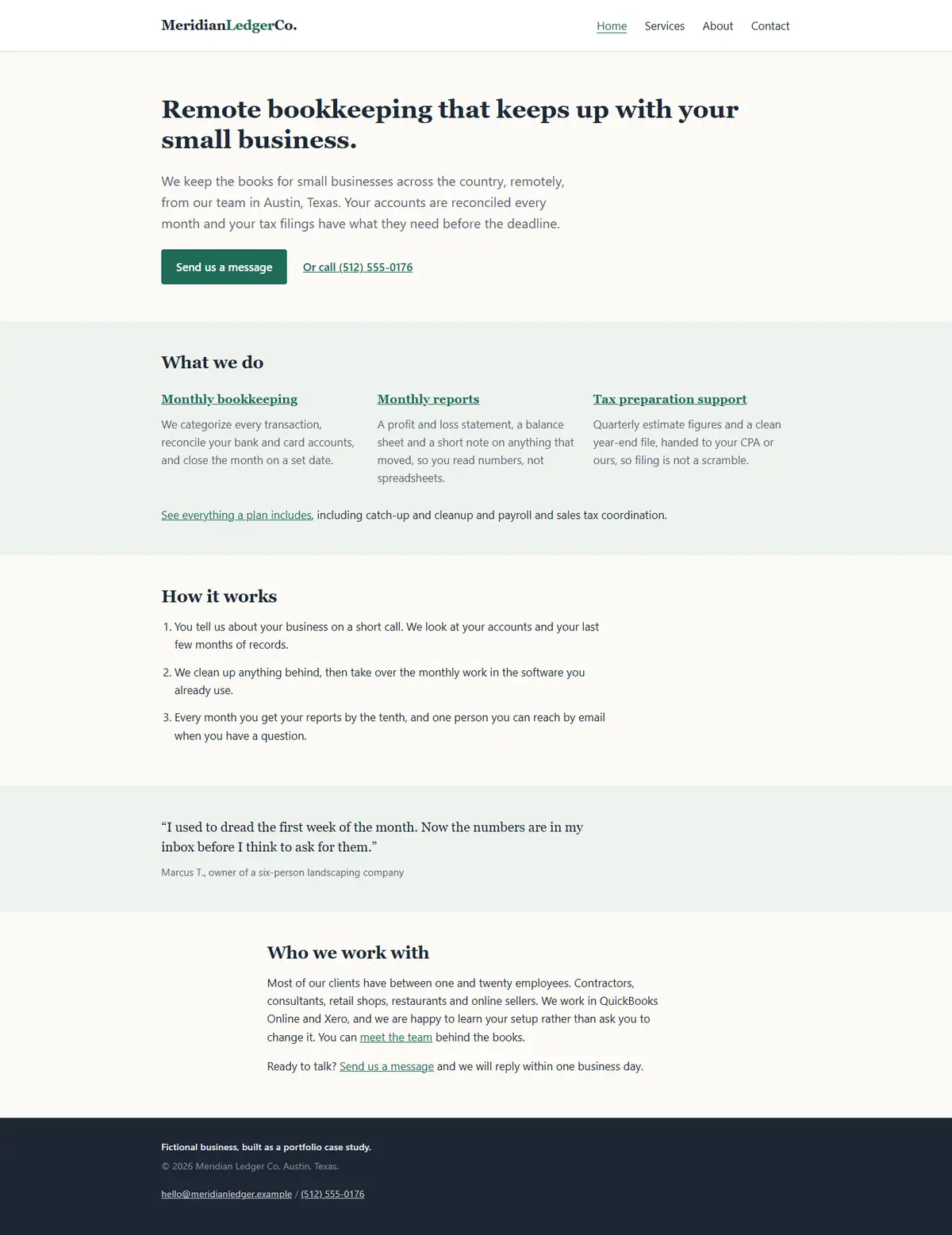 Meridian Ledger Co website